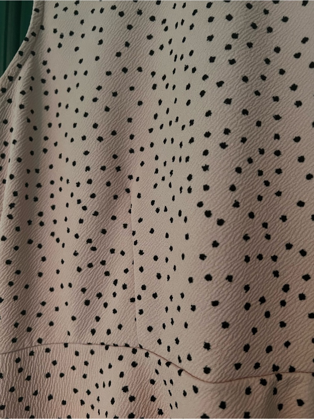 Elle Pink Dot Sleeveless Peplum Top - Picture 2 of 8
